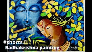 Acrylic Painting of Radha Krishna by Shristi raj #shorts
