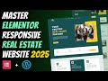😍 Complete Responsive REAL ESTATE WEBSITE using ELEMENTOR | Wordpress Elementor Tutorial 2025