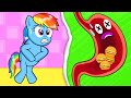 Rainbow Dash's pitiful stomach - MY LITTLE PONY | Stop Motion Paper