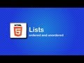 HTML5 and CSS3 Beginner Tutorial 9 - lists