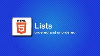 HTML5 and CSS3 Beginner Tutorial 9 - lists