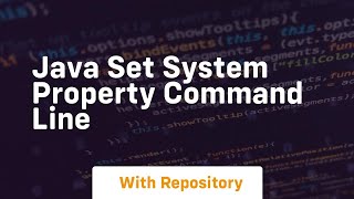 java set system property command line