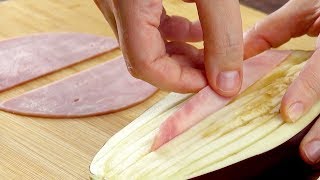 A Must For Ham Lovers! Cut The 2 Eggplant Halves Lengthwise – Delicious!