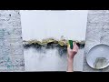 easy abstract gold painting tutorial how to texture canvas for diy acrylic art