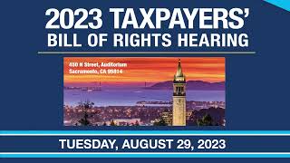 2023 BOE Taxpayers’ Bill of Rights Hearing PSA