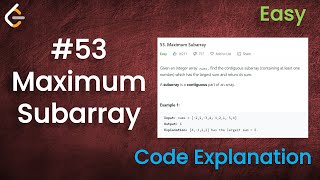 Maximum Subarray solution using Divide & Conquer | Greedy | Kadane