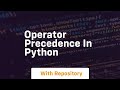 Operator precedence in python