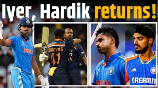 Shreyas Iyer to return for England series Hardik and Arshdeep also in the mix | T20 WINNING STREAK