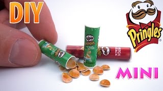 DIY Realistic Miniature Pringles Crisps | DollHouse food, accessories and Toys for Barbie