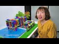 build beautiful house with pool and garden from magnetic balls satisfying magnet world series