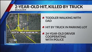 Toddler dies after being hit by car in Boulder parking lot