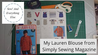 Lauren Blouse with tie neck Sewing Pattern Review Video See my Sewing Blog