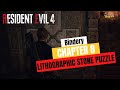 Resident Evil 4 Remake Puzzles Guide Chapter 8 ( Normal ) Bindery - Lithographic Stone Puzzle