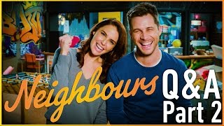 Neighbours Q\u0026A - Jodi Anasta (Elly Conway) \u0026 Scott McGregor (Mark Brennan) - Part 2