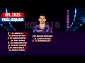 kolkata knight riders full and final squad kkr confirmed players list 2025 ipl auction 2025