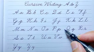 Cursive writing a to z with a fountain pen | Cursive abcd | Cursive letters | Cursive handwriting