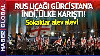 Rus Uçağı Gürcistan'a İndi, Ülke Karıştı!