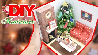 DIY Miniature Dollhouse Room #15: CHRISTMAS DECOR | Manilature