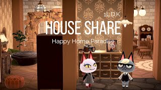 【あつ森】ハッピーホームパラダイス！ジャックとオリビアのシェアハウス/1LDK【ハピパラ】【室内レイアウト】