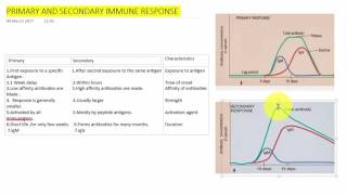 PRIMARY AND SECONDARY IMMUNE RESPONSE