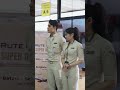 super air jet flight attendant is attending a special event