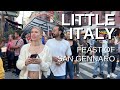 NEW YORK CITY Walking Tour [4K] - LITTLE ITALY CROWDED !!! - Feast of San Gennaro