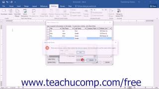 Word 2016 Tutorial Creating a Data Source Microsoft Training