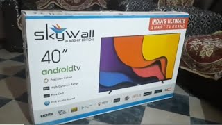 Skywall Smart LED TV unboxing and instalation ಸ್ಕೈ ವಾಲ್ ಸ್ಮಾರ್ಟ್ ಲೆಡ್ ಟಿವಿ