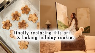 finally replacing this art & baking holiday cookies | VLOGMAS DAY 10