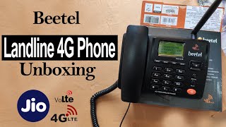 Landline 4G VOLTE  Beetel Phone Unboxing (With Sim Card \u0026 Wifi)