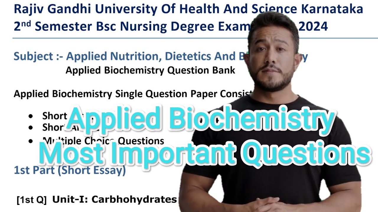 RGUHS Nutrition And Biochemistry Most Important Questions || 2nd ...