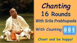 Srila Prabhupada Chanting Hare Krishna Mahamantra 16 rounds (1 round- 7:25 m)