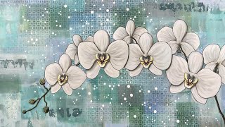 Ave Maria - an acrylic painting of orchids