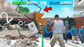 Franklin Blue Gang Destroyed Shinchan Green Gang's Base In GTA 5!