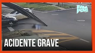 Motociclista em estado grave após ser atingida por carro em Uberaba | Fala Povo