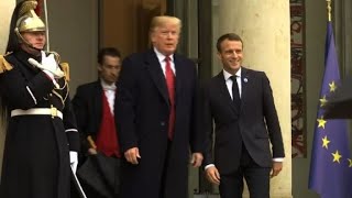 Armistice centenary: Macron welcomes Trump to Élysée Palace