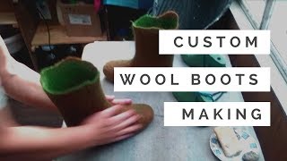 FELT FORMA - How we make felted wool boots - wet felting process