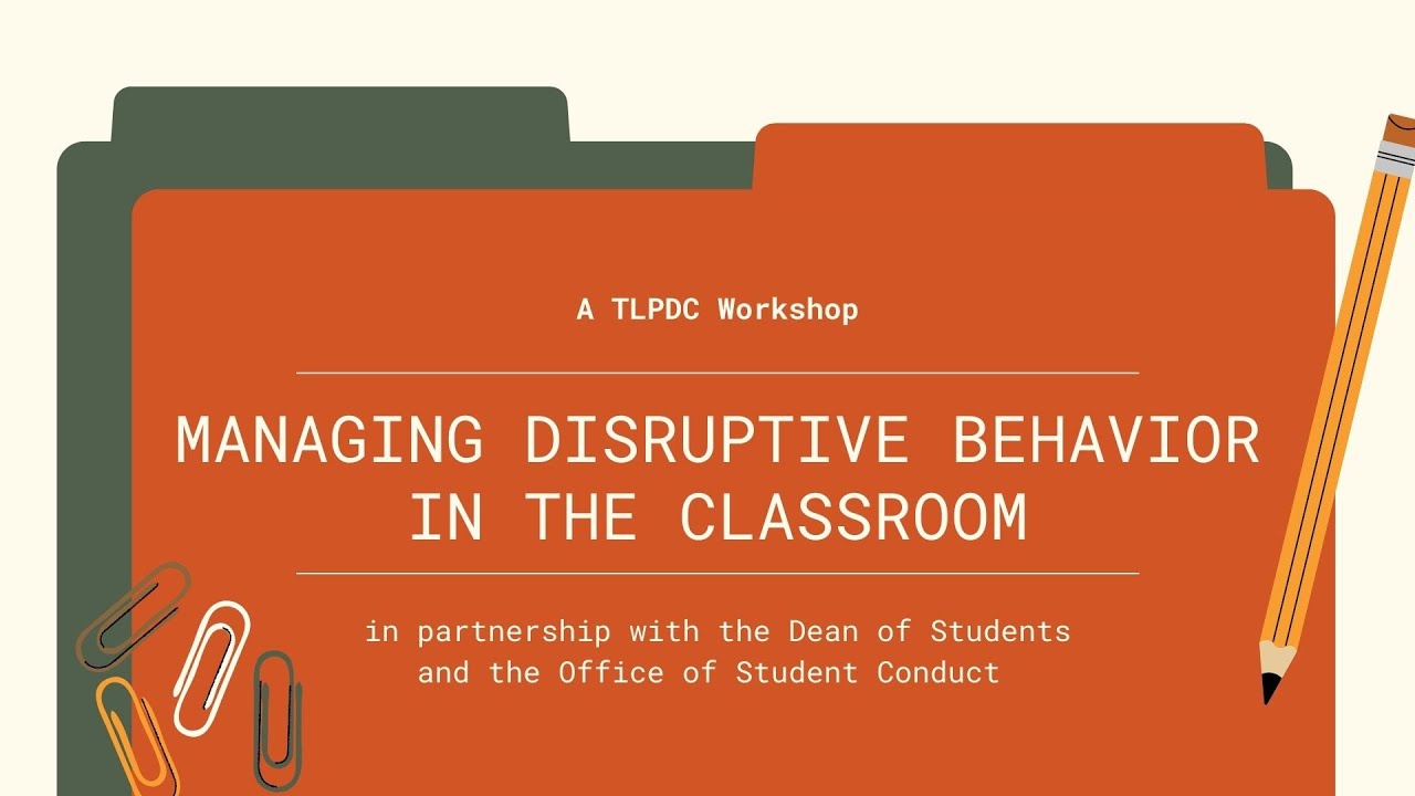 Managing Disruptive Behavior In The Classroom - YouTube