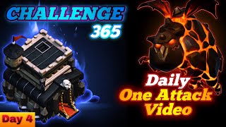 Day 4 - TH9 | 3 Star With 4 Lava Hound + 4 Healers | Challenge 365 | Clashers zone | Clash of clans