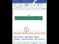 Cara Memberi Shading/ Warna  pada Tabel di Ms. Word