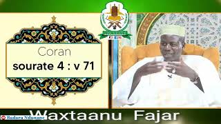 Wakhtanou Fadjar du Vendredi 10 Janvier 2025 par Oustaz Hady Niass