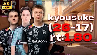 🔥kyousuke (26-17) rt:1.80 w/baz/alpha l EU FACEIT RANKED (anubis) | #cs2 #pov