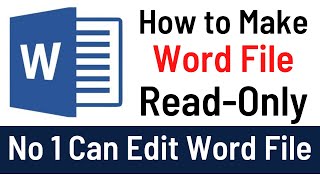 How To Make Word Document Read Only | No One Can Edit Your Word File [ Simple & Quick Way ]