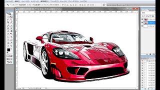 photoshopで車の写真をイラストに変えます。part25 CG  合成写真　写真加工　インスタグラム　 イラストレーター　フォトショップ　　photoshop　コンピューターグラフィックス