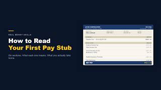 How To Read Your First Pay Stub Every Line Explained