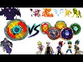 Diablo Nemesis X:D vs 4 SEASON BLADERS - Epic Beyblade Battle!!!