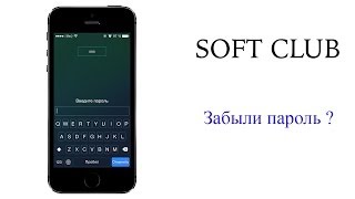 Что делать если забыли пароль на Iphone (soft Club)
