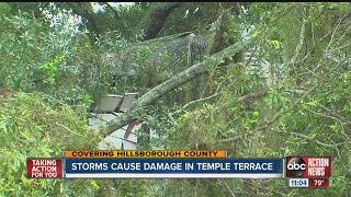 Afternoon storms cause structural damage in Temple Terrace