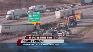 Fatal crash shuts down Highway 41/45 in Washington County
