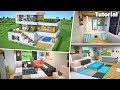 Minecraft: Modern House #51 Interior Tutorial - How to Build - 💡Material List in Description!